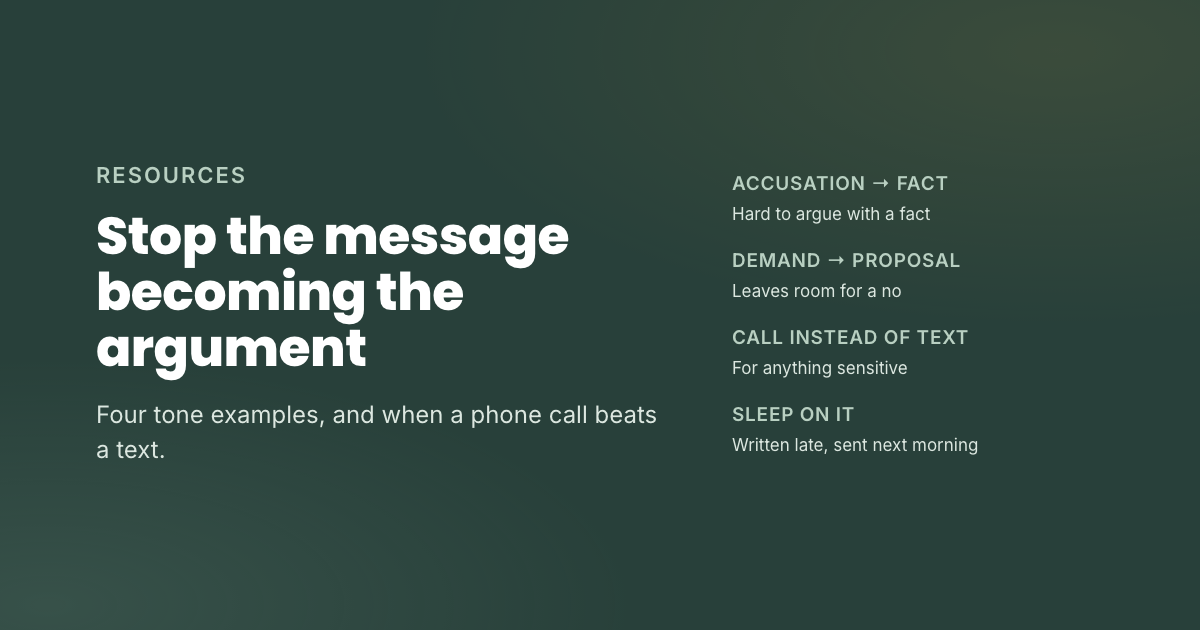 Fighting over the app: how to stop the message becoming the argument