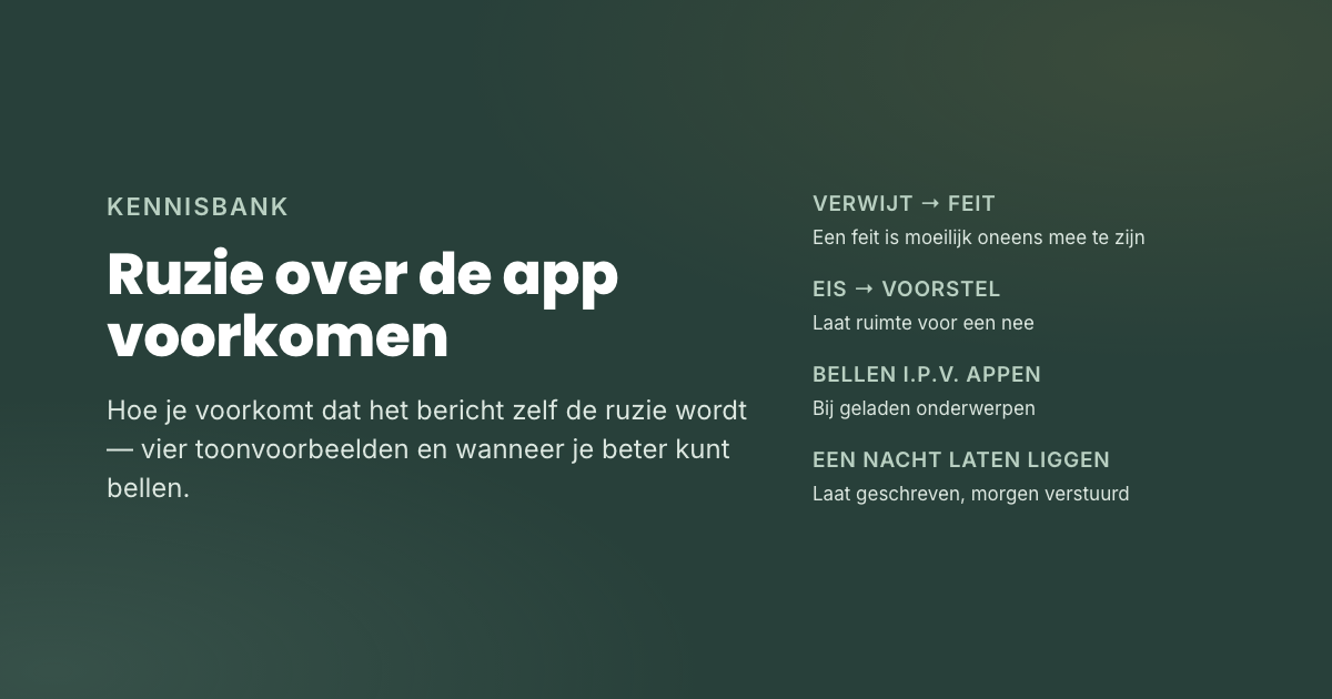 Ruzie over de app: hoe voorkom je dat het bericht de ruzie wordt
